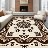 Vintage Medallion Interlocking Distressed Motif(Brown)