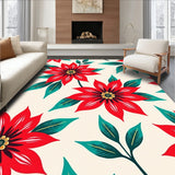 Poinsettia Bloom Cluster Seasonal Decorative(Red)