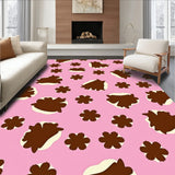 Spotted Cowhide Area with Natural Ranch Design(Pink)