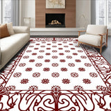 Frosted Berry Vine Lattice Yuletide Art Nouveau Design(White)