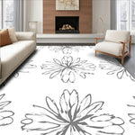 Celestial Bloom Abstract Interlocking Starburst Contemporary Art (Gray) - ODIKA