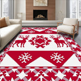 Plaid Lattice with Intertwined Reindeer Design(Red)