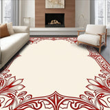 Opulent Baroque Garden Interlocking Vinework Floral Rhapsody(Red)