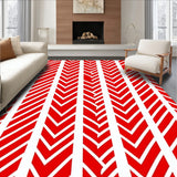 Stripe Interlocking Bar Festive Motif(Red)