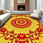 Kaleidoscope Flower Burst with Radiating Petal Design (Red) - ODIKA