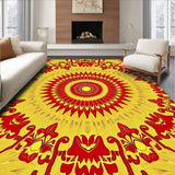 Kaleidoscope Flower Burst with Radiating Petal Design (Red) - ODIKA