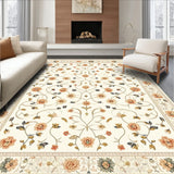 Elegant Floral Boho with Intricate Beige and Khaki(Ivory)