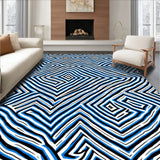 Mystic Zigzag With Hypnotic Spiral (Blue)