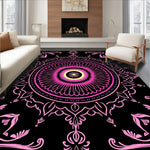 Celestial Starburst with Intricate Floral Motifs (Black) - ODIKA