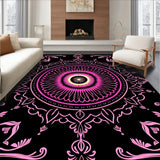 Celestial Starburst with Intricate Floral Motifs (Black) - ODIKA