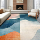 Peach Whisper Abstract Accent Floor(Blue)