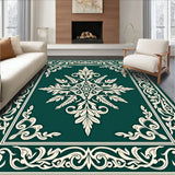 Verdant Heritage Damask with Distressed Baroque Influences(Green)