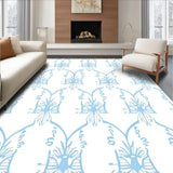 Glacial Blossom Frosted Floral Lattice(Blue)