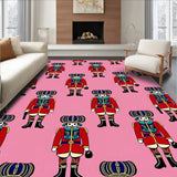 Festive Toy Soldier with Ornate Holiday Motifs(Pink)