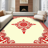 Ornate Paisley Damask Heirloom Decorative Artistic(Red)
