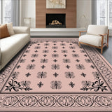 Quatrefoil Trellis with Vintage Damask Accents (Pink)