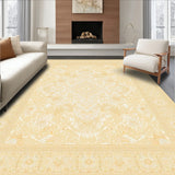Elegant Beige with a Classic Medallion Design(Beige)