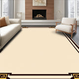 Classic Maze with Modern Interlocking Borders and Art Influence(Beige)