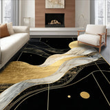 Sleek Gold Accented Visual Flow(Black)