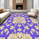 Vintage Damask with Flowing Botanical Vine Details(Purple)