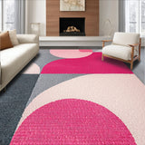 Ultra Soft Area Rug, Non Slip, Stain Resistant, Washable Area Rugs for Living Room, Bedroom, Modern Abstract Soft Pink Rug(Pink)