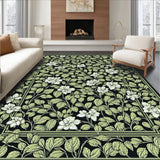 Striking Monochrome Plant Motif(Black)