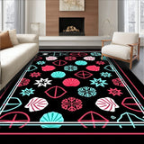 Festive Seashell Wonderland Motif with Whimsical Holiday Accents(Black)