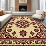 Woodland Leaf Medallion Embroidery Decorative Artistic(Beige)