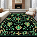 Luxurious Verdant Botanical Interlocking Medallion Treasure (Black) - ODIKA
