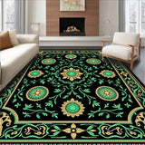 Luxurious Verdant Botanical Interlocking Medallion Treasure (Black) - ODIKA