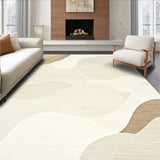 Elegant Abstract Wave with Delicate Cream Swirls for Contemporary Spaces(Beige)