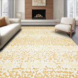 Beige Faux Deer Skin with Subtle Animal Print and Elegant Runner Form(Gold)
