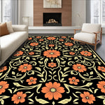 Victorian Scroll with Garden Trellis Florals (Black) - ODIKA