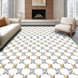 Interlocking Lattice With Balanced Symmetry And Calm Hues(White)