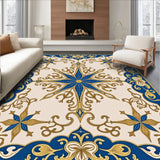 Flair with Metallic Filigree and Flowing Abstract Shapes(Blue)