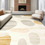 Elegant Beige Animal Print Area with Abstract Deer Motif and Texture(Beige)