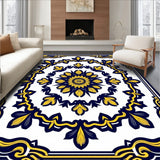 Burst Symmetrical Ornate Floral Motif Design (Yellow)