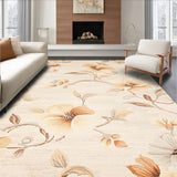 Boho Chic Area Abstract Floral Design Non Slip Home Decor(Beige)