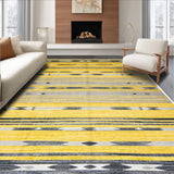 Ultra Soft Area Rug, Non Slip, Stain Resistant, Washable Area Rugs for Living Room, Bedroom, Geometric Boho High Traffic(Yellow)
