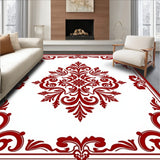 Timeless Elegance Faded Ornamental Damask Artistry (Red) - ODIKA