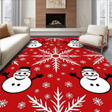 Joyful Snowman Portraits with Interlocking Frostflake(Red)