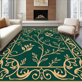 Art Nouveau Vinework with Stylized Leaf Flourishes and Curved Detailing (Green) - ODIKA