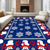 Whimsical Holiday Snowman Parade with Sparkling Frosted Accents(Blue)