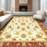 Elegant Floral Area Design for Rustic Decor(Beige)