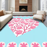 Romantic Motif Featuring Delicate Rose Petal Silhouettes(Pink)