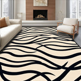 Abstract Ripple Featuring Wavy Stripes and Subtle Accents (Black) - ODIKA