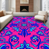 Mystic Garden with Interlocking Floral Tapestry and Whimsical Swirls (Pink)