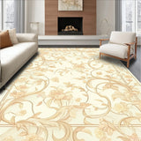 Scroll and Floral Motif in Cream Beige(Beige)