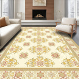 Contemporary Prayer Mat Featuring Repetitive Ornamental Symmetry(Ivory)