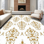 Faded Botanical Damask with Scrolling Vine Motifs (Gold) - ODIKA
